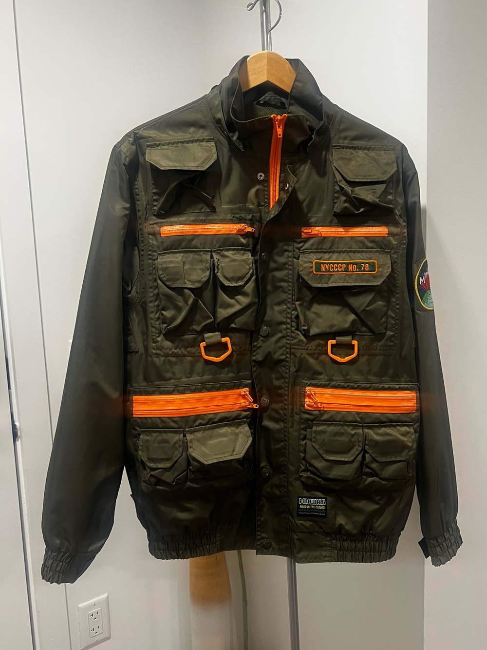 Mishka tactical Field Jacket with Bright Orange Accents